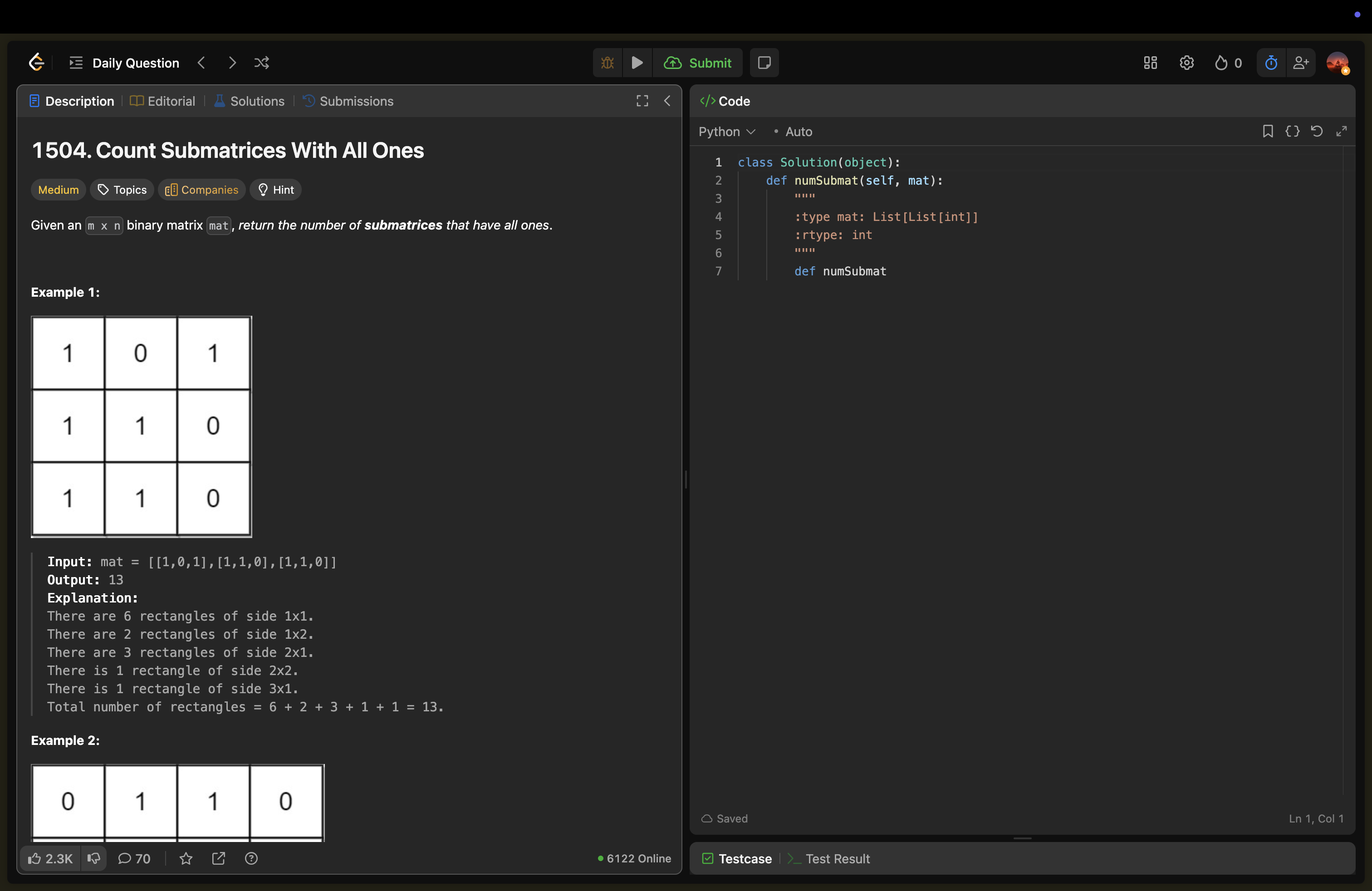 Interviewer's view - clean and professional